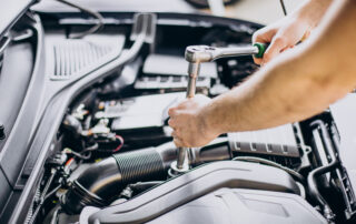 Repair Man Making Car Service